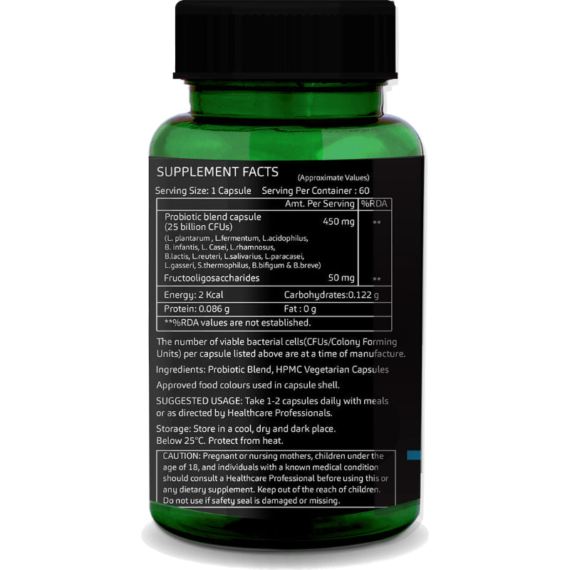 Prebiotic and probiotic capsules designed to support digestive balance and reduce bloating