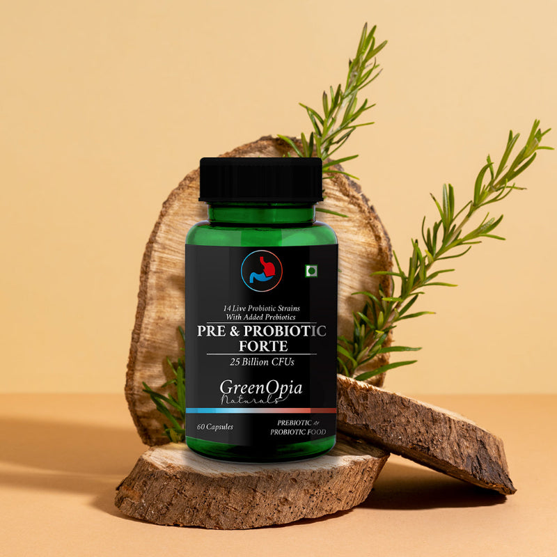 Daily gut health and digestive support probiotic capsules for men and women