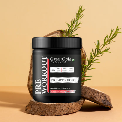 Pre Workout – Watermelon Flavour | 250g | Energy &amp; Performance Booster for Gym &amp; Training | Vegan, No Sugar