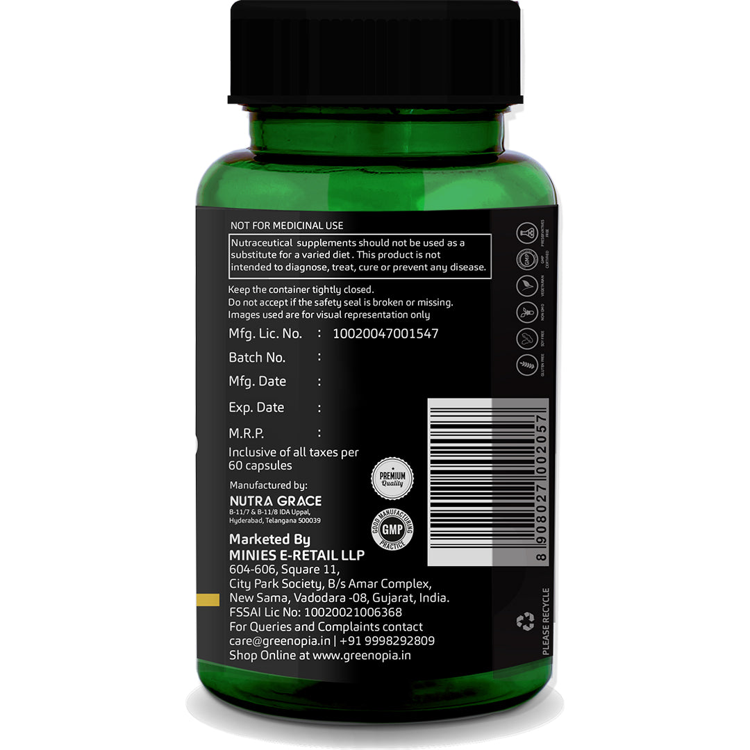 GreenOpia Pumpkin Flaxseed 60 Liquid Filled Vegetarian Capsules
