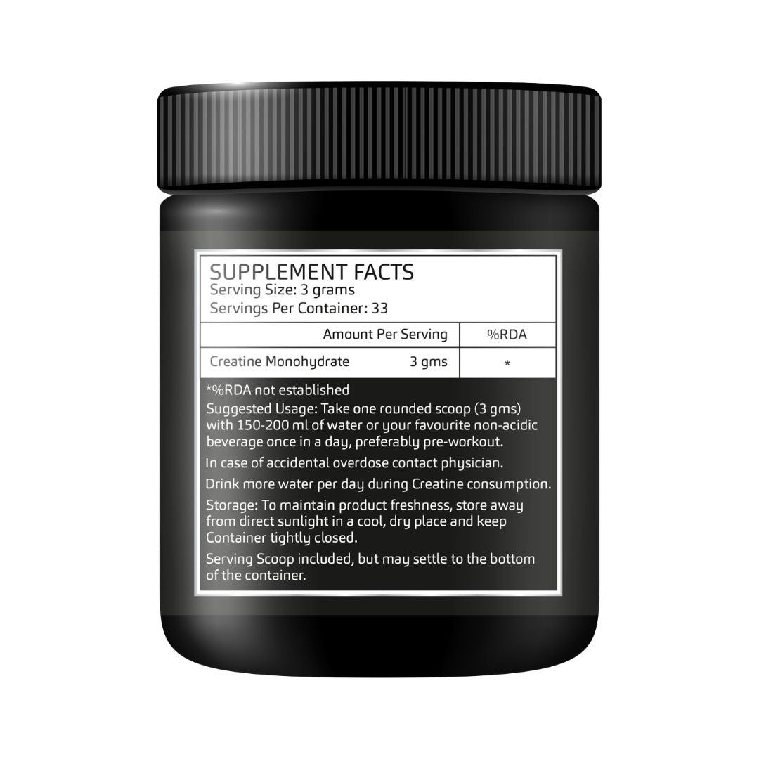 Pure Micronised Creatine Monohydrate (100g, 33 servings)