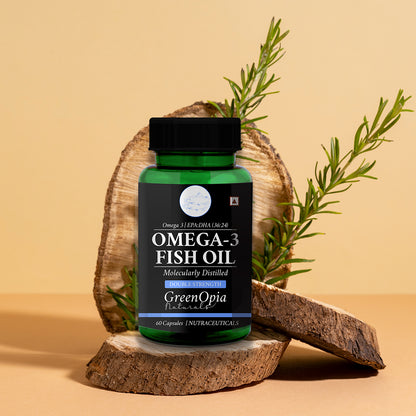 Purified Fish Oil Omega-3 Capsules Molecular Distilled for Heavy Metal Safety by GreenOpia
