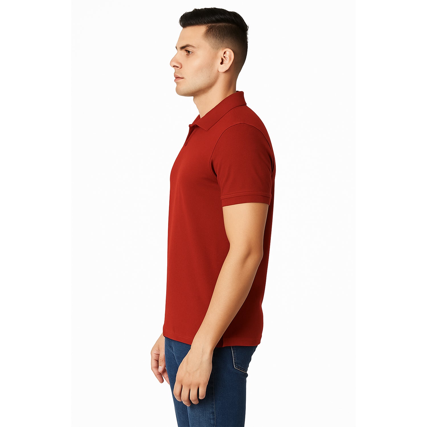 Micro Polyester Polo T-Shirt for Men – Half Sleeves, Quick-Dry & Sporty