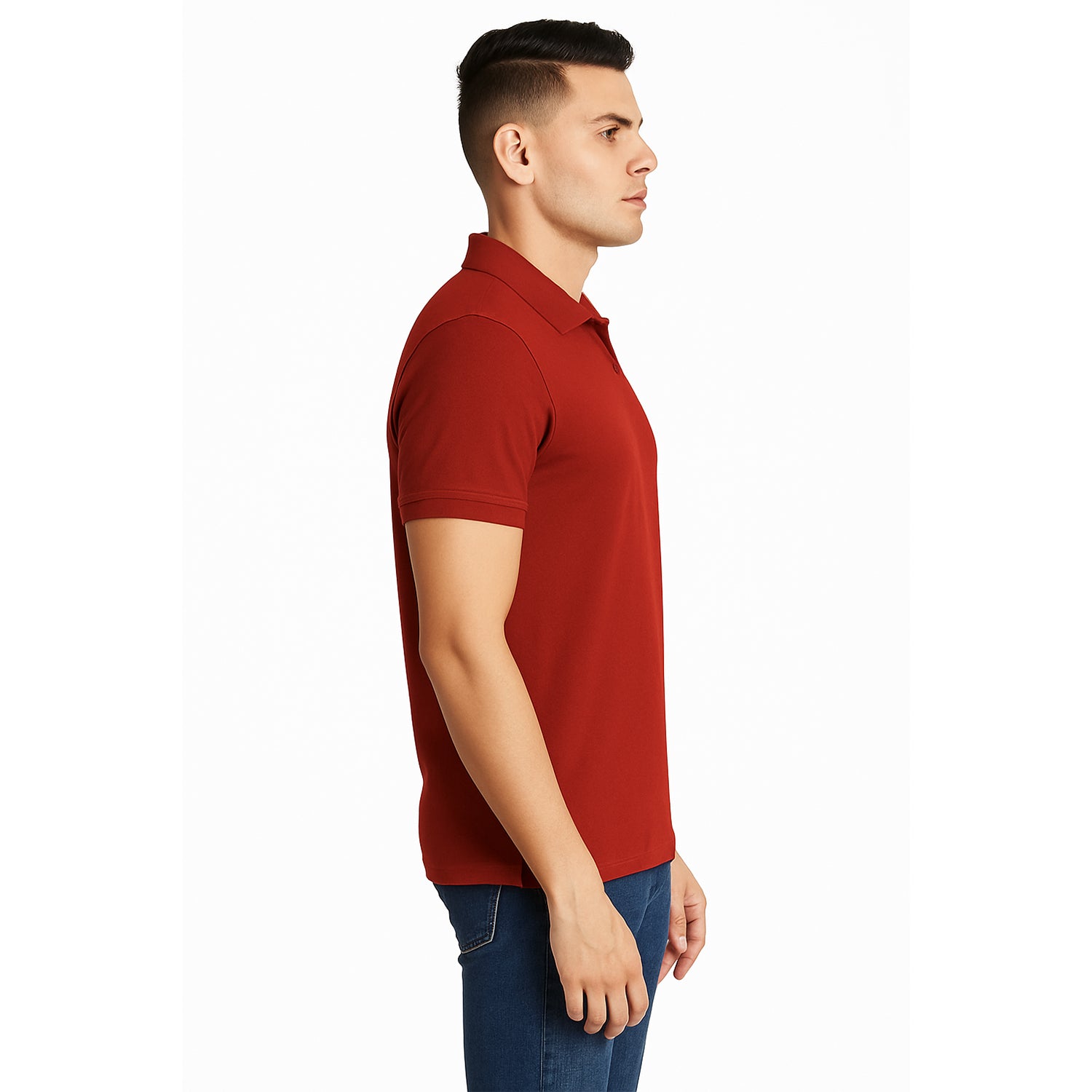 Micro Polyester Polo T-Shirt for Men – Half Sleeves, Quick-Dry & Sporty
