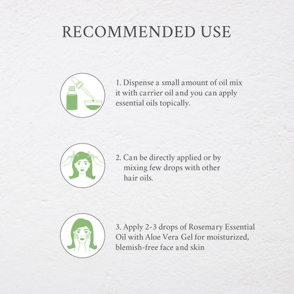 Rosemary Essential Oil – 30ml | 100% Pure &amp; Natural Oil for Hair Growth, Skin Care &amp; Aromatherapy