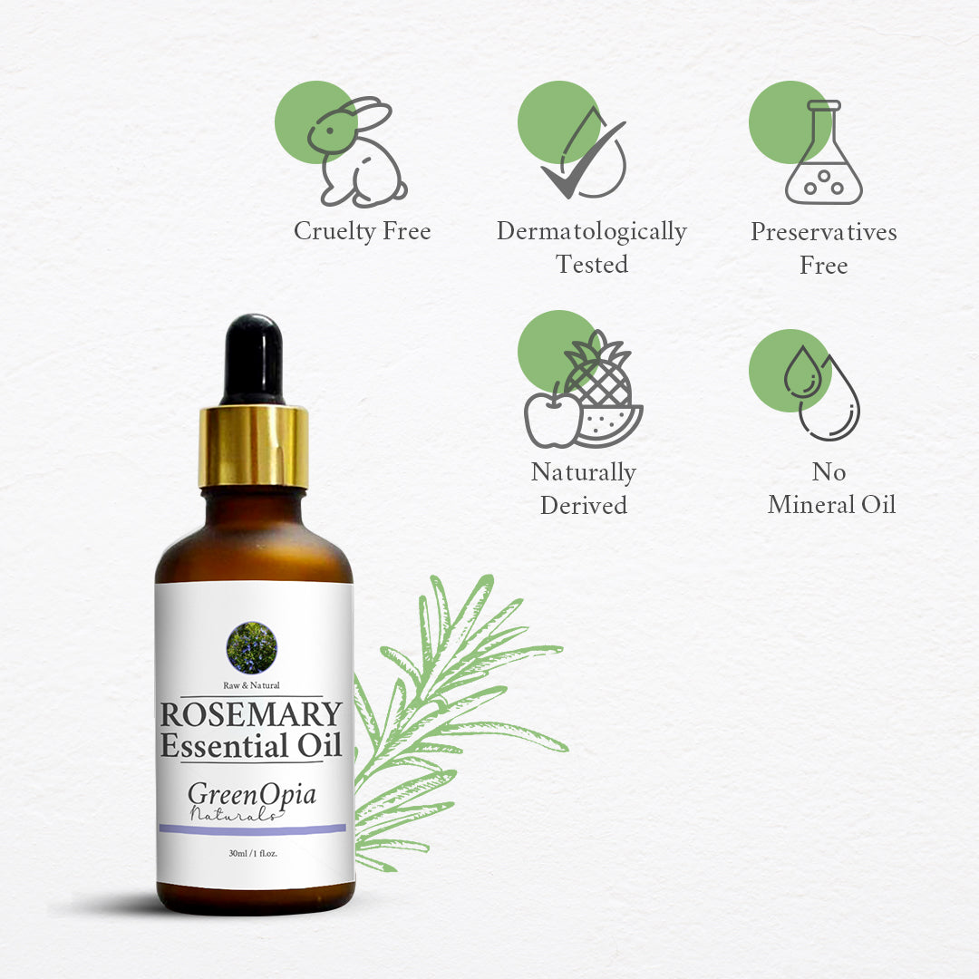 Rosemary Essential Oil – 30ml | 100% Pure &amp; Natural Oil for Hair Growth, Skin Care &amp; Aromatherapy