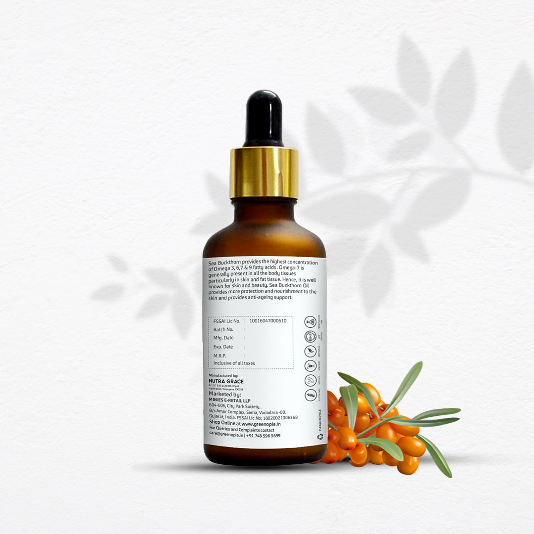Benefits of GreenOpia Sea Buckthorn Oil – Skin Repair, Gut Health, Anti-Aging, Hair Strength
