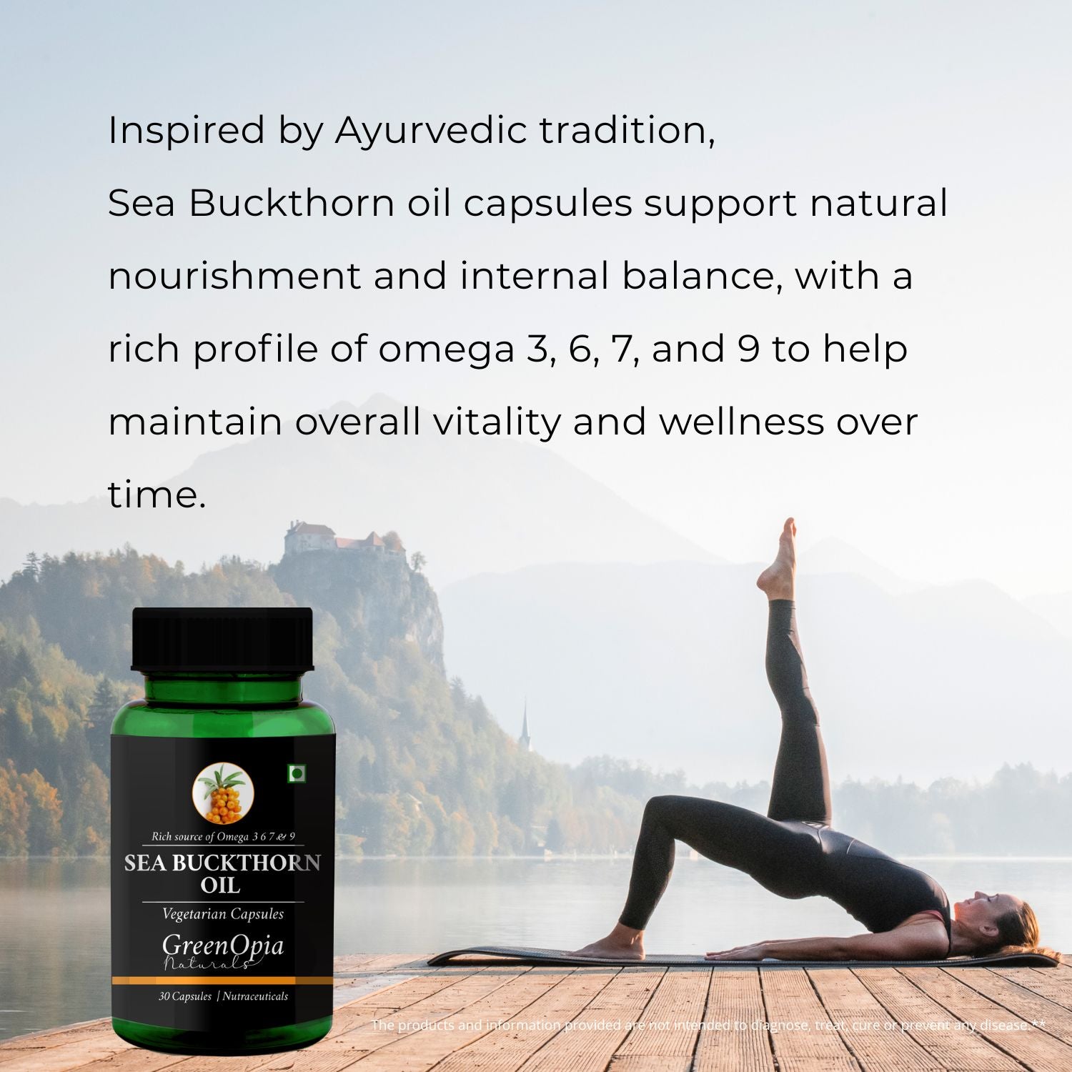 Sea Buckthorn Oil 30 Liquid Filled Vegetarian Capsules
