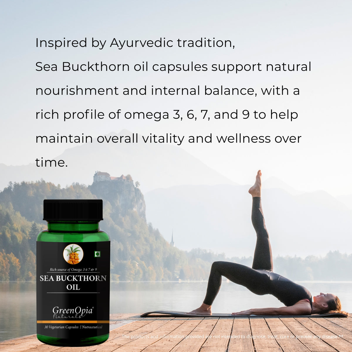 Sea Buckthorn Oil 30 Liquid Filled Vegetarian Capsules