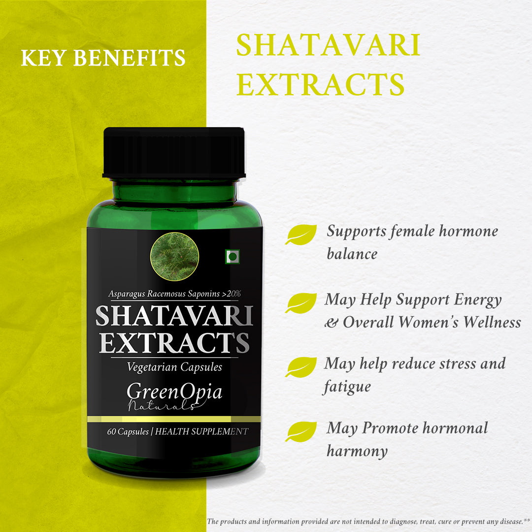 GreenOpia Shatavari Extract Vegetarian Capsules