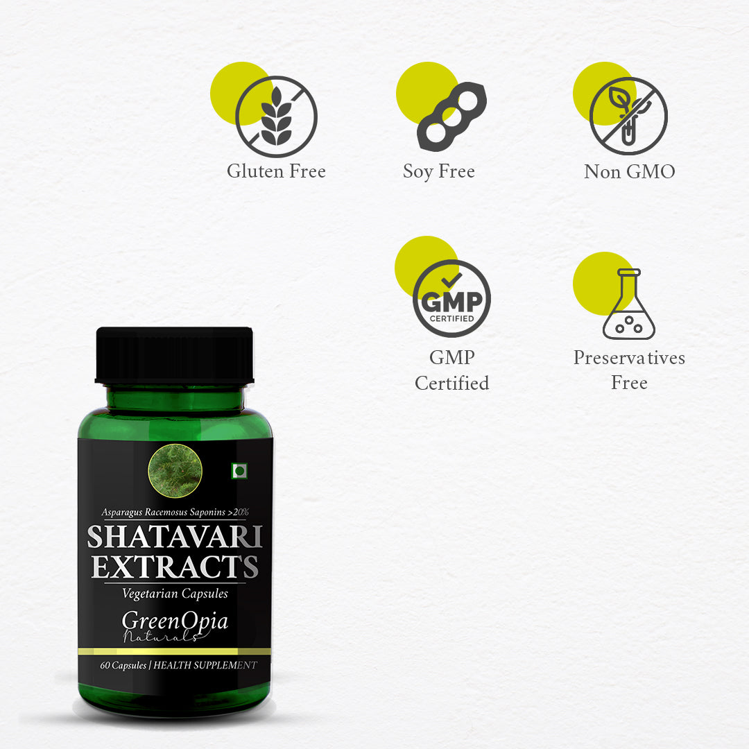 GreenOpia Shatavari Extract Vegetarian Capsules