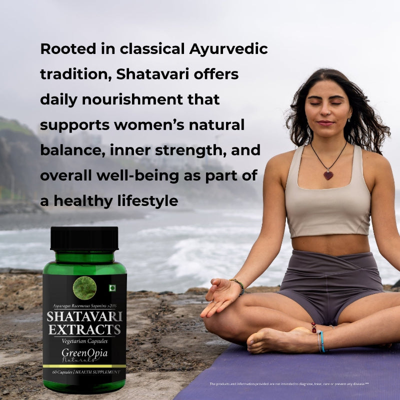 GreenOpia Shatavari Extract Capsules side view packaging