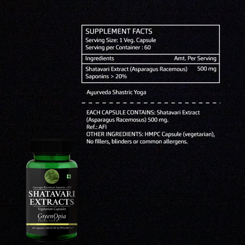Standardized Shatavari extract for hormonal balance and vitality support