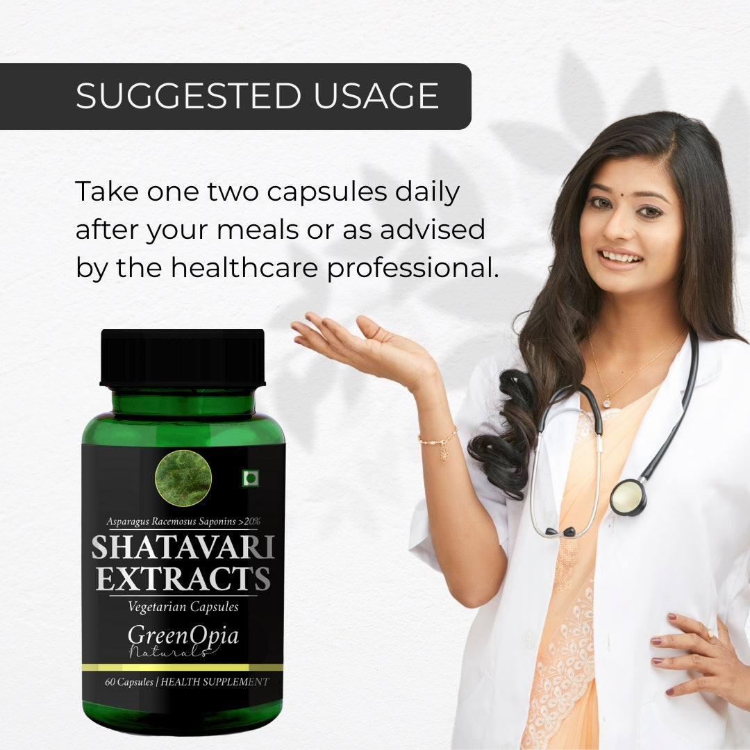GreenOpia Shatavari Extract Vegetarian Capsules