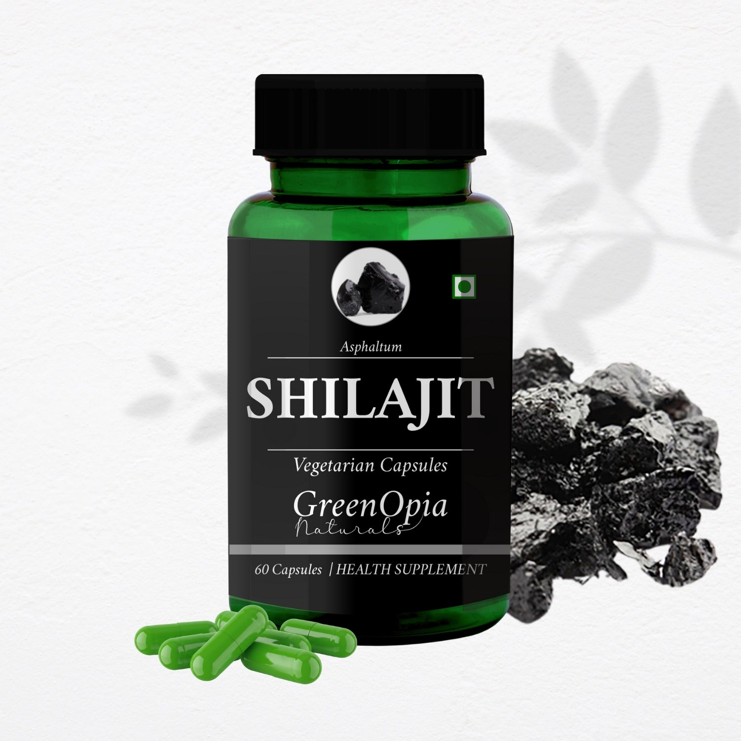 GreenOpia Shilajit Extracts 60 Vegetarian Capsules