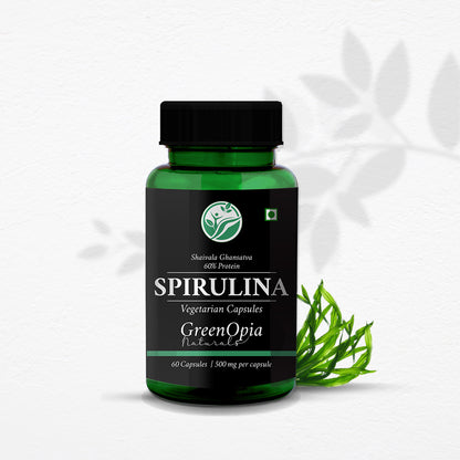 Pure Spirulina Supplement – Vegan Superfood Capsules for Detox and Stamina