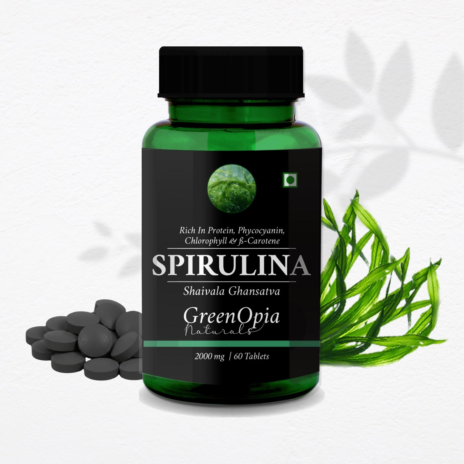 GreenOpia Spirulina Extracts 60 Vegetarian Tablets