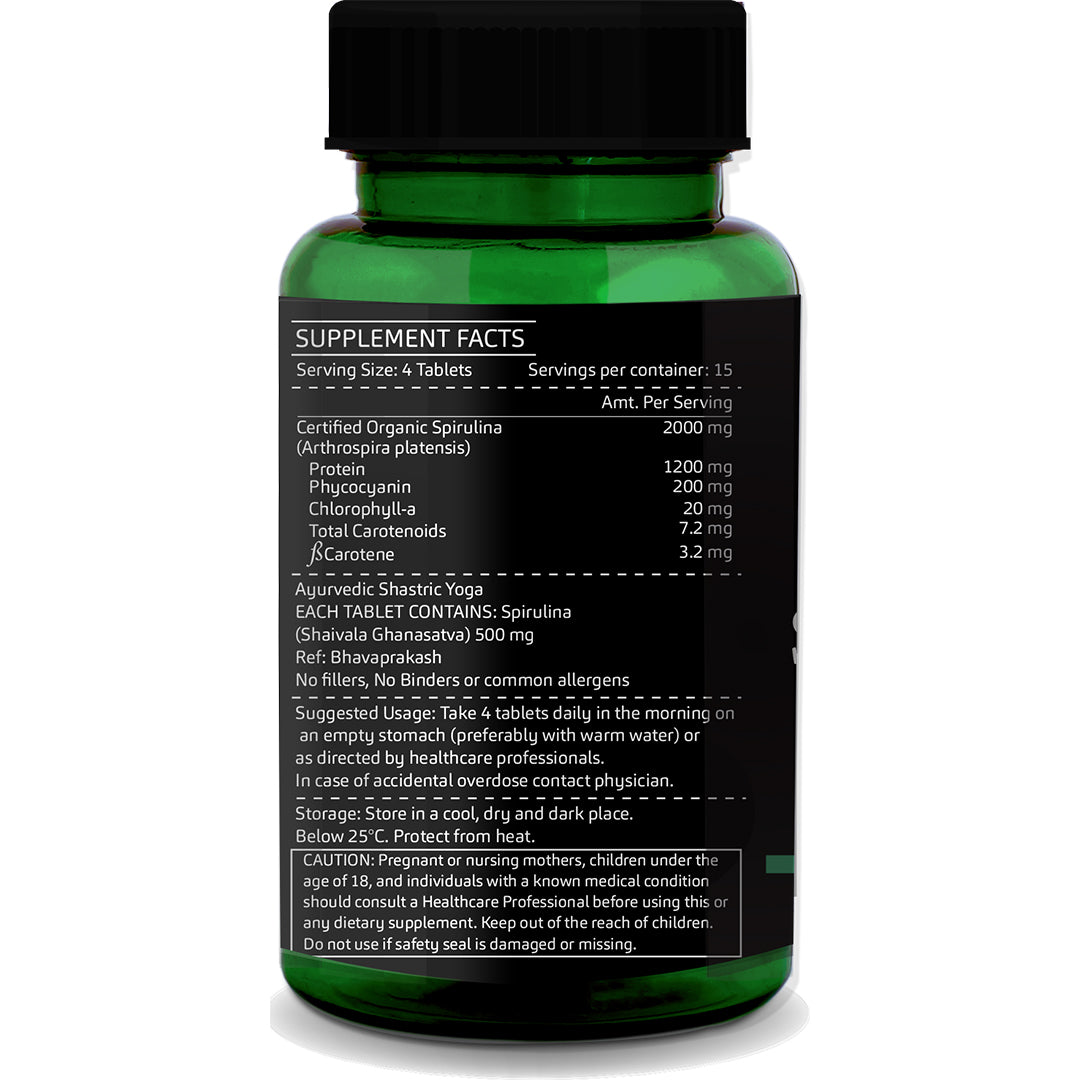GreenOpia Spirulina Extracts 60 Vegetarian Tablets