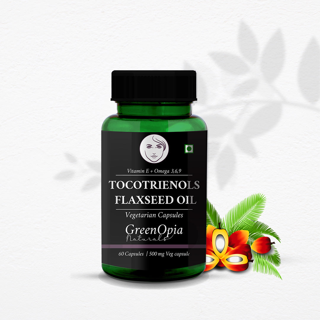 Tocotrienols + Flaxseed Oil Capsules – Heart, Cholesterol &amp; Antioxidant Support | 60 Veg Capsules