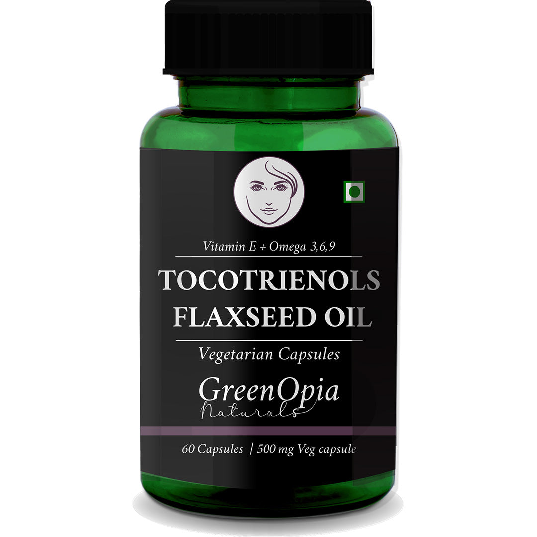 Tocotrienols + Flaxseed Oil Capsules – Heart, Cholesterol &amp; Antioxidant Support | 60 Veg Capsules