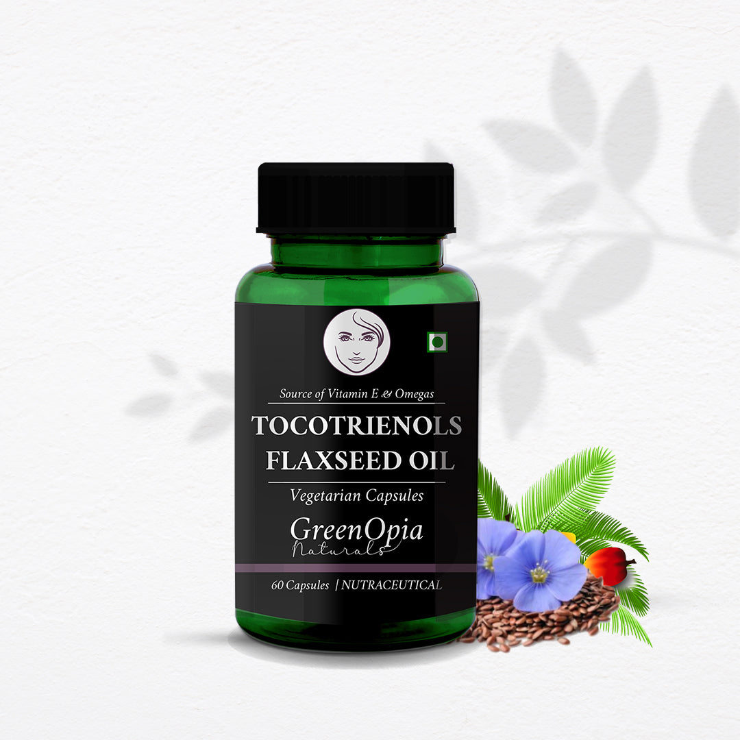 GreenOpia Tocotrienols + Flaxseed Oil 60 Liquid Filled Vegetarian Capsules