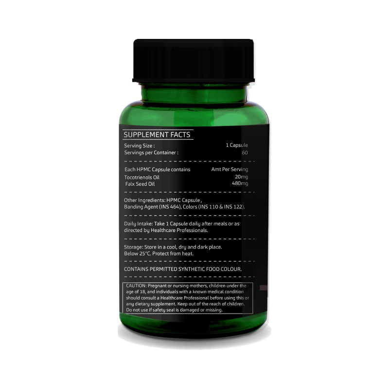Daily heart and wellness support with GreenOpia Tocotrienols and Flaxseed Oil capsules