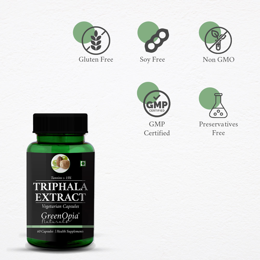 Triphala Vegetarian Capsules for Digestive Wellness