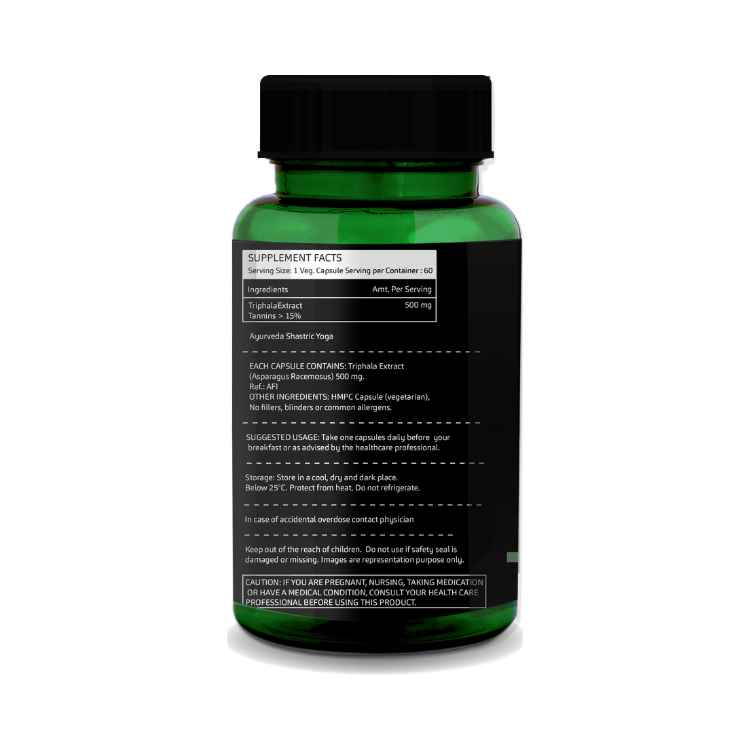 Triphala Vegetarian Capsules for Digestive Wellness