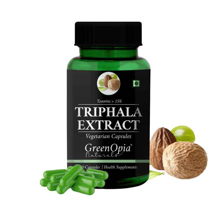 Triphala Vegetarian Capsules for Digestive Wellness