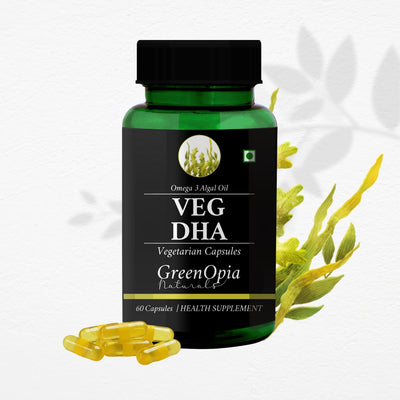 GreenOpia Vegetarian DHA Omega-3 from Algal Oil 60 Liquid Filled Vegetarian Capsules