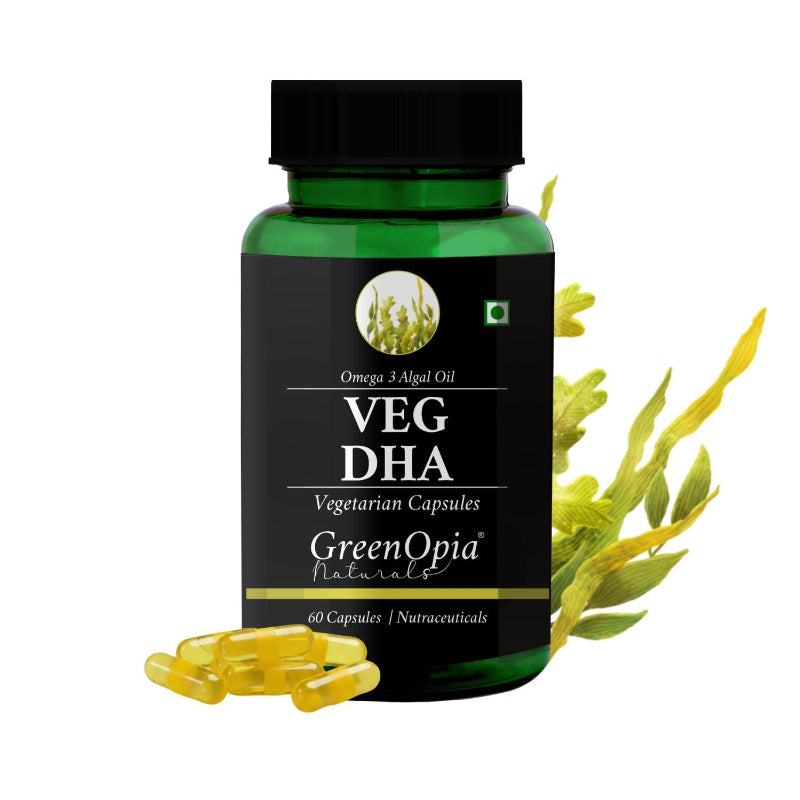 GreenOpia Vegetarian DHA Omega-3 Algal Oil, 60 vegetarian liquid-filled capsules