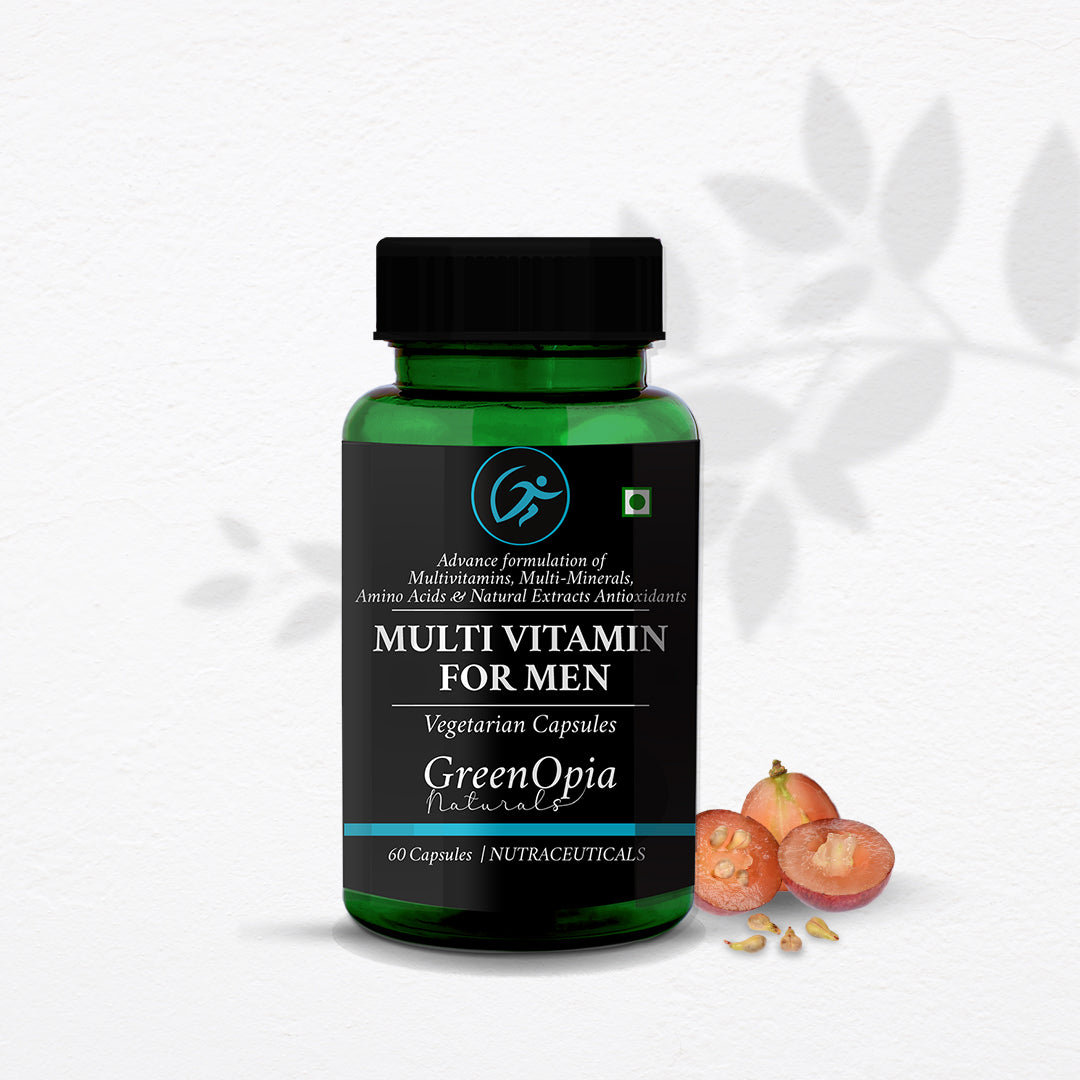 Vegetarian Multivitamin Capsules for Men – Energy, Stamina, and Brain Support Supplement