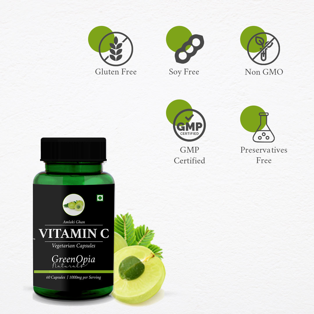 GreenOpia Vitamin C Amla Extracts 60 Vegetarian Capsules