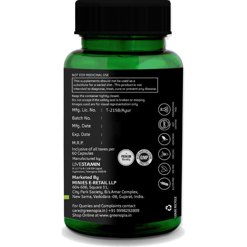 Amla (Indian Gooseberry) extract used as a natural source of vitamin C in GreenOpia capsules