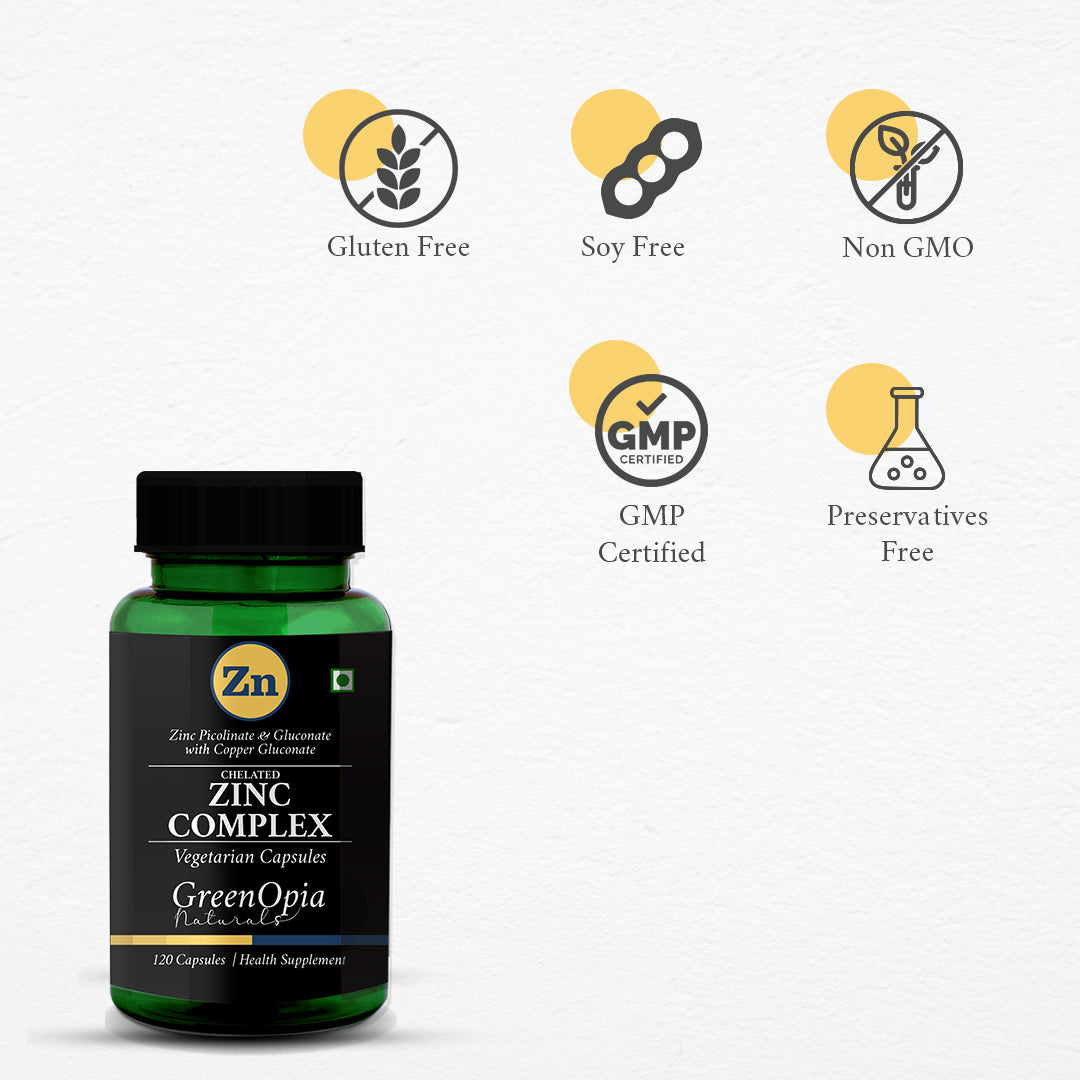 GreenOpia Zinc Complex 60 Vegetarian Capsules