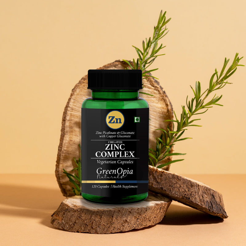 GreenOpia Zinc Complex featuring zinc picolinate, zinc gluconate and copper gluconate for enhanced bioavailability