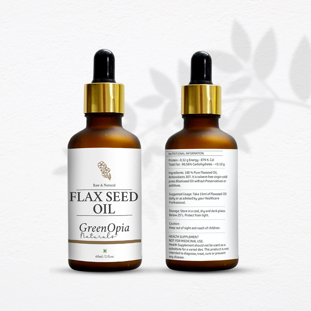 Cold Pressed Flax Seed Oil (60ml)